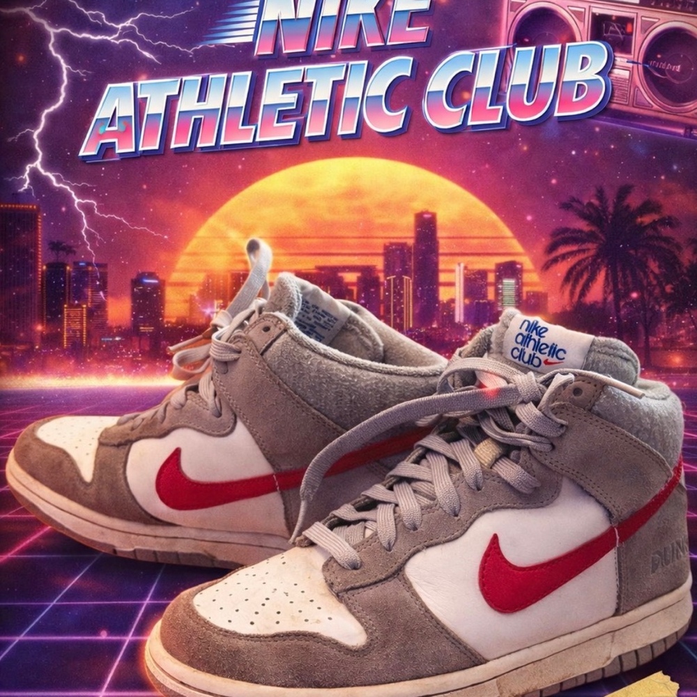 Nike Dunk Mid Athletic Club Grey Red Men’s Sneakers